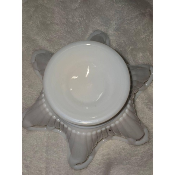 VintageWest Moreland Milk Glass Openwork Lattice Edge Decorative Bowl Candy Dis - Picture 3 of 3
